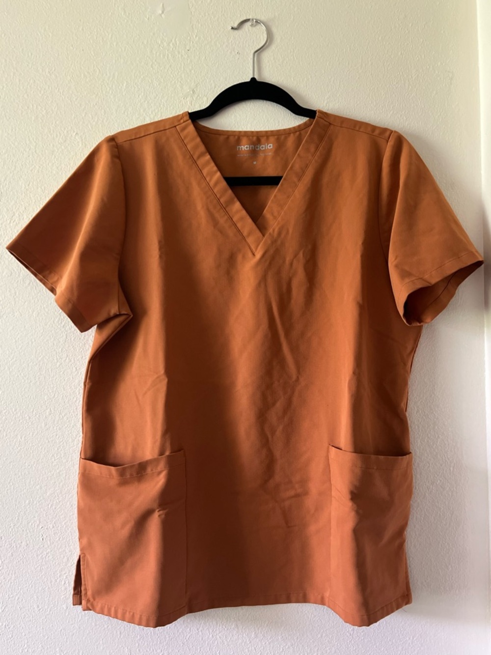 Mandala Women's Burnt Orange Scrub Top